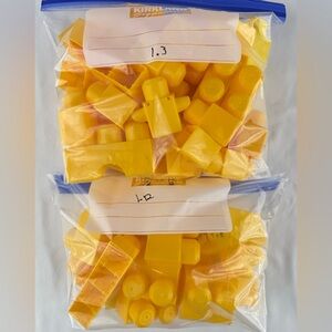 Mega Blocks Yellow Lot 1.3 Pounds